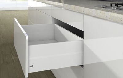Комплект короба arcitech с top side, с соед.зад.стенки, nl400,h 218/126, цвет белый 9149383 Hettich