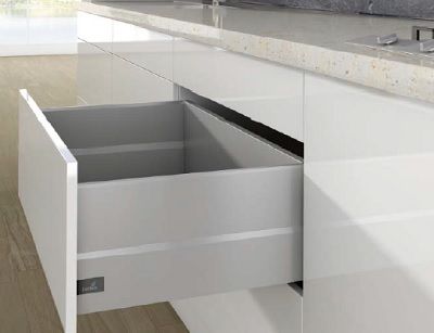 Комплект короба arcitech с top side, с соед.зад.стенки, nl650, h 250/126, цвет белый 9149420 Hettich