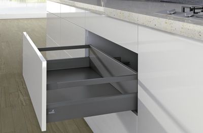 Комплект короба arcitech с рел ингом, с соед.зад.стенки, nl450, h186/94, цвет антрацит 9150542 Hettich
