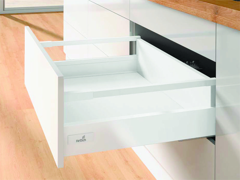 Комплект короба innotech atira полного выдв. с silent system, h176, nl470, релинги, цвет белый 9230060 Hettich