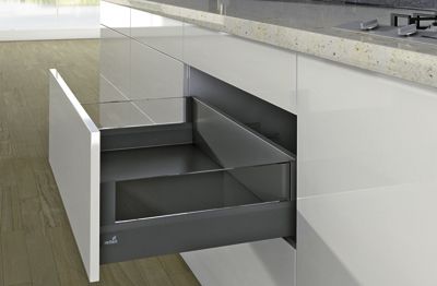 Комплект короба arcitech с des ignside, с соед.зад.стенки, nl350, h186/94, цвет антрацит 9150548 Hettich