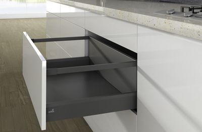 Комплект короба arcitech с рел ингом, с соед.зад.стенки, nl550, h250/94, цвет антрацит 9150668 Hettich