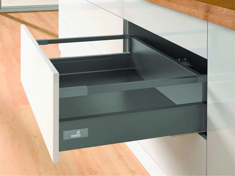 Комплект короба innotech atira полного выдв. с silent system, h144, nl300, релинги, антрацит 9234548 Hettich