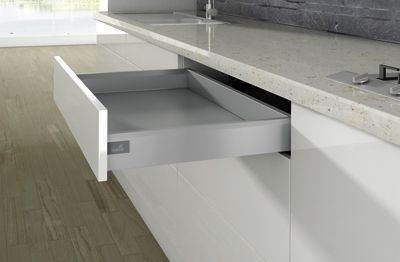 Комплект ящика arcitech с соед .зад.стенки, nl450, h94, цвет серебристый 9150682 Hettich