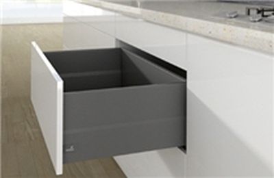 Комплект короба arcitech с top side, с соед.зад.стенки, nl450, h 250/126, цвет антрацит 9150872 Hettich