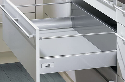 9214529 Комплект ящика Hettich, IT SS 350*144 серый, полного выдвижения (индивид.упаковка) прикруч.