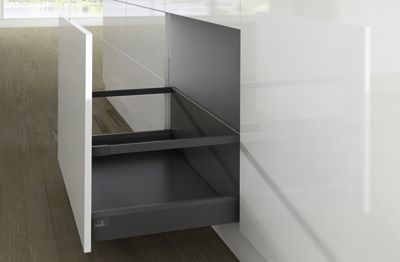 Комплект короба arcitech с рел ингом, с соед.зад.стенки, nl350, h282/94, цвет антрацит 9150672 Hettich