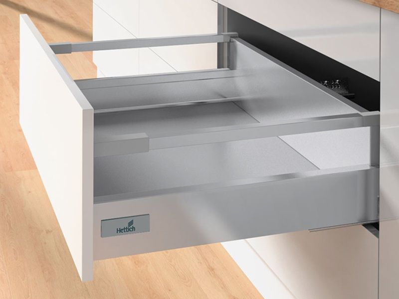 Комплект короба innotech atira полн. выдв. с push to open,h1 44, nl470, релинги, серый 9242935 Hettich