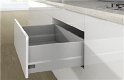 Комплект короба arcitech с top side, с соед.зад.стенки, nl650, h 218/94, цвет серебристый 9150739 Hettich