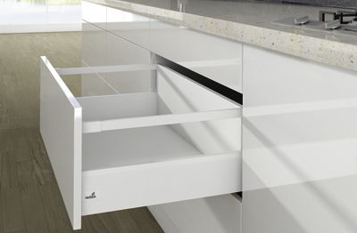 Комплект короба arcitech с рел ингом, с соед.зад.стенки, nl550, h250/126, цвет белый 9149403 Hettich