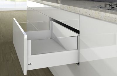 Комплект короба arcitech с des ignside, с соед.зад.стенки, nl550, h250/126, цвет белый 9149413 Hettich