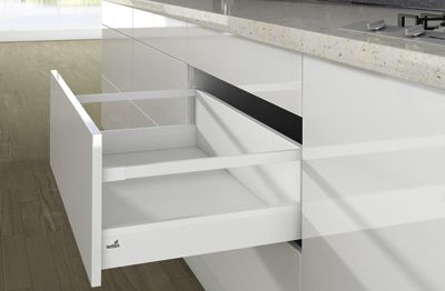 Комплект короба arcitech с рел ингом, с соед.зад.стенки, nl300, h218/94, цвет белый 9149346 Hettich