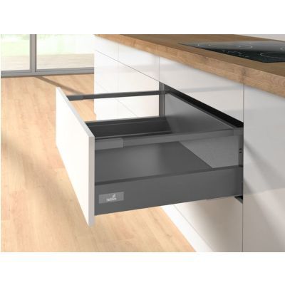 Комплект короба innotech atira частич. выдв. с silent system, h176, nl470, релинги, антрацит 9248760 Hettich