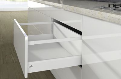 Комплект короба arcitech с рел ингом, с соед.зад.стенки, nl550, h250/94, цвет белый 9149395 Hettich