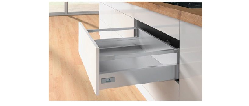 Комплект ящика innotech atira полного выдв. для push to open silent, 30кг, h70, nl420, серый 9254863 Hettich