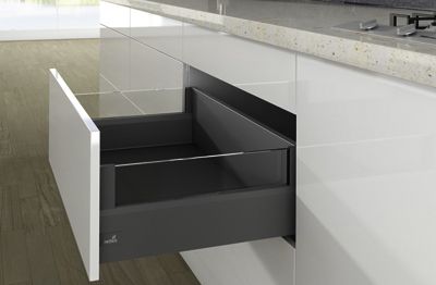 Комплект короба arcitech с рел ингом, с соед.зад.стенки, nl500, h218/126, цвет антрацит 9150829 Hettich