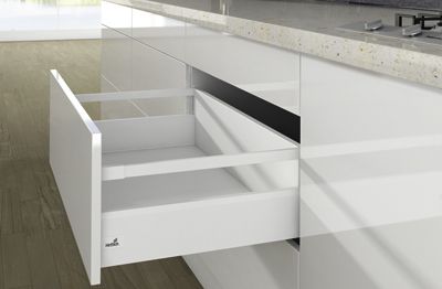 Комплект короба arcitech с рел ингом, с соед.зад.стенки, nl500, h218/126, цвет белый 9149371 Hettich