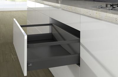 Комплект короба arcitech с рел ингом, с соед.зад.стенки, nl650, h218/94, цвет антрацит 9150575 Hettich