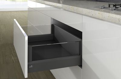 Комплект короба arcitech с des ignside, с соед.зад.стенки, nl500, h218/94, цвет антрацит 9150581 Hettich