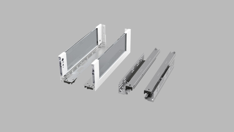 Комплект ящика в инд. уп. TALISMAN, GLX, со стеклом, 94*500, белый, Soft-Close (4 уп/кор)