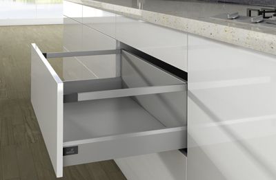 Комплект короба arcitech с рел ингом, с соед.зад.стенки, nl450, h250/94, цвет серебристый 9150744 Hettich