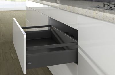 Комплект короба arcitech с рел ингом, с соед.зад.стенки, nl550, h186/126, цвет антрацит 9150566 Hettich