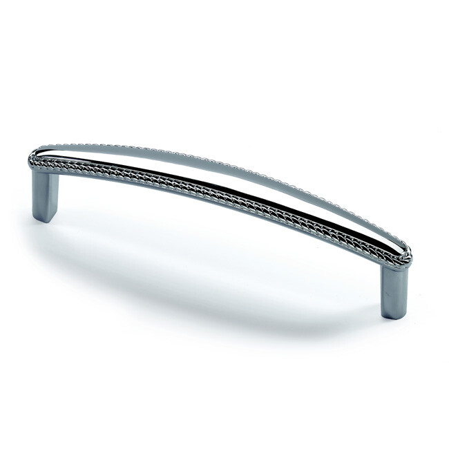 Ручка Hettich, 9113482 Savelli, межосевое расстояние 128мм, матовый хром
