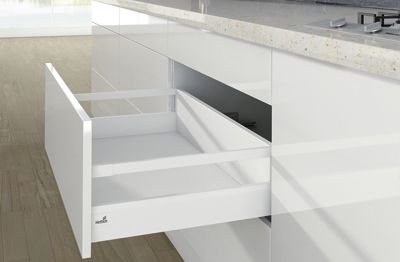 Комплект короба arcitech с рел ингом, с соед.зад.стенки, nl350, h186/94, цвет белый 9149317 Hettich