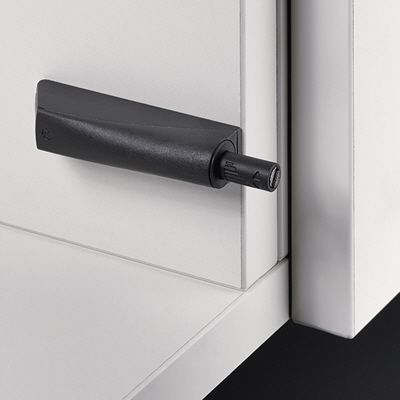 Механизм push to open magnet для петель,прикруч. длинный ход,светло-серый 9089605 Hettich