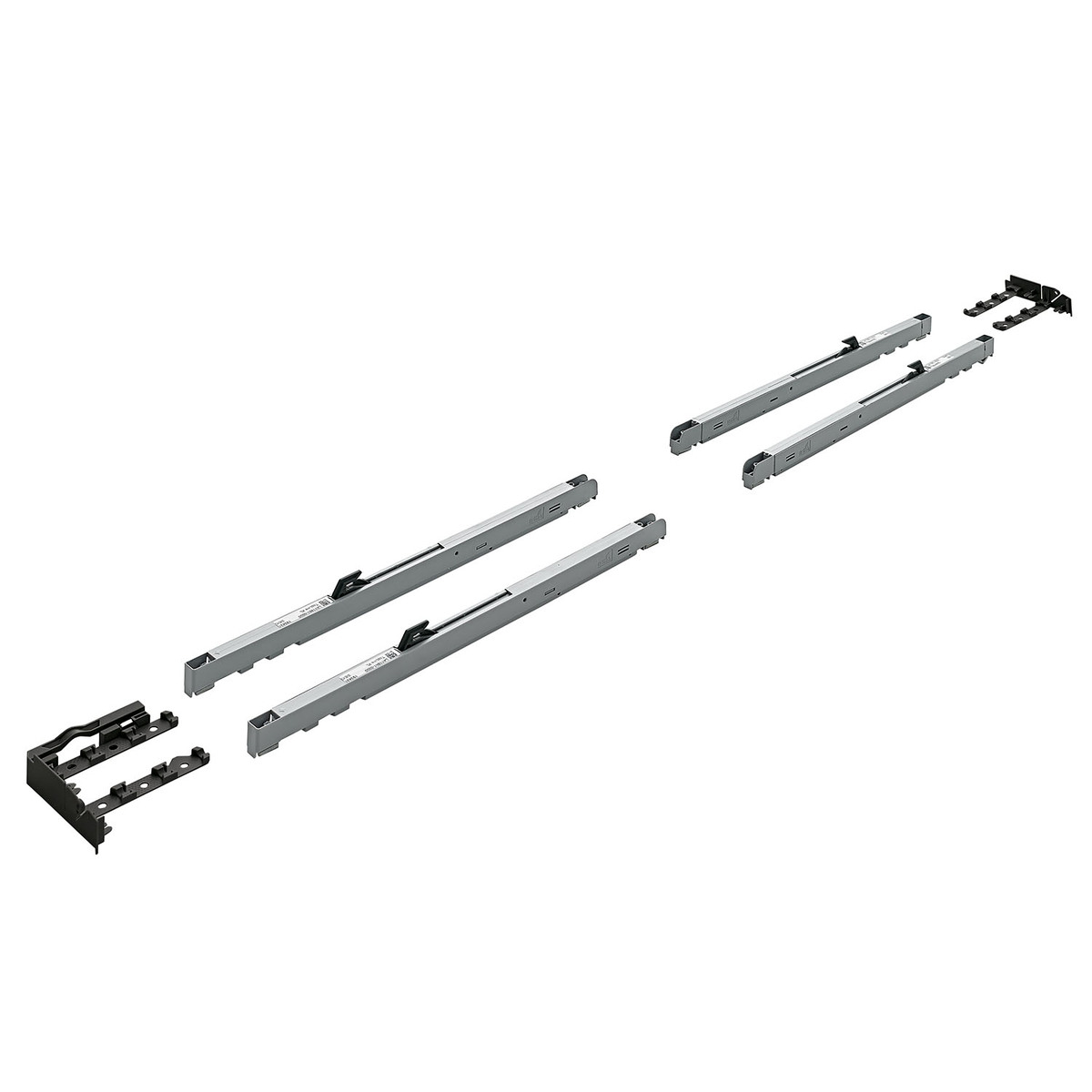 Комплект демпферов Silent System TopLine XL для 2 дверей, 60-100 кг, цвет черный/серый