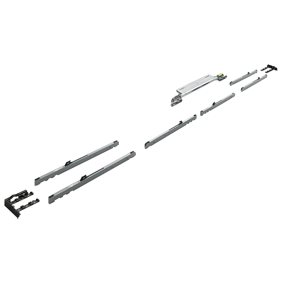 Комплект демпферов Silent System TopLine XL для 3 дверей, 60-100 кг, с демпфером для средней двери, цвет черный/серый